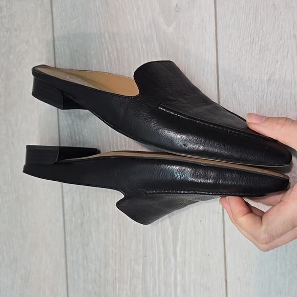 Franco Sarto Anthropologie Women's  Sela Black Leather Mules Pointed Toe Sz 8M - Picture 9 of 11